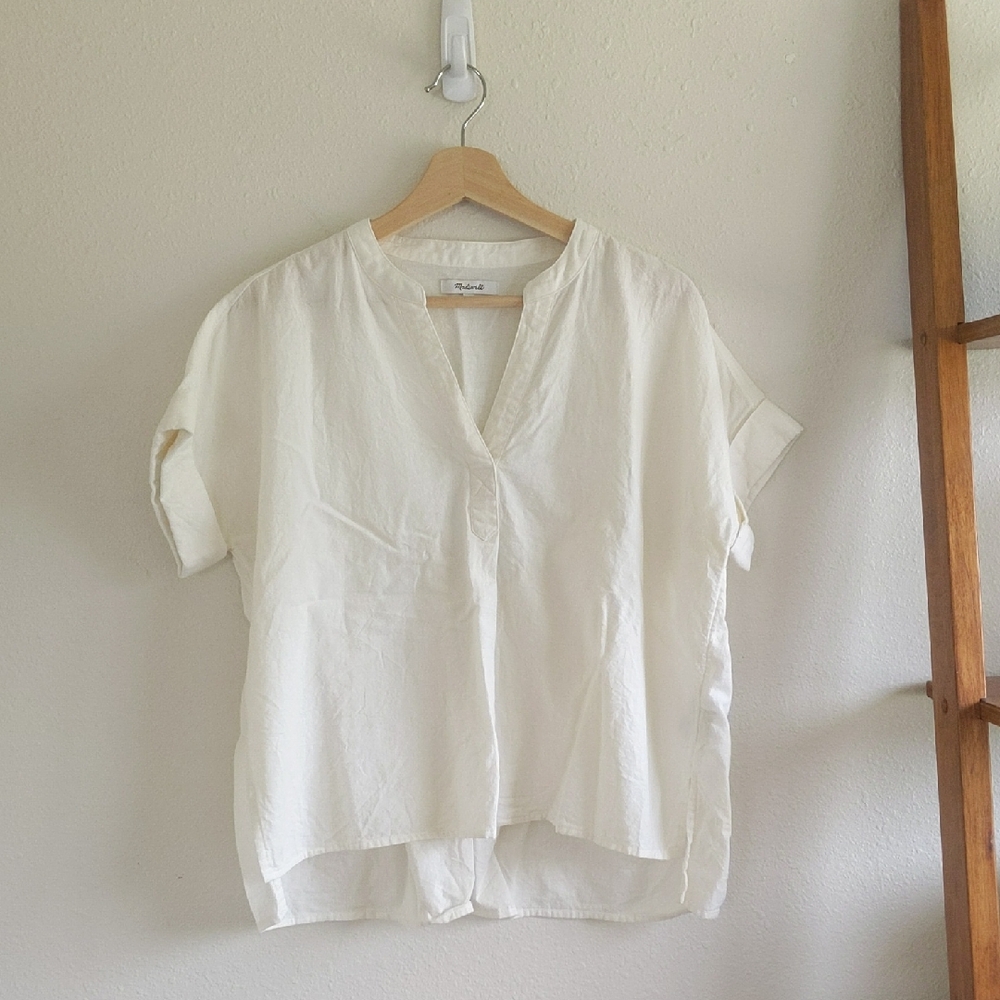 Madewell (Re)sponsible Lakeline Popover Shirt - Lighthouse Sz S